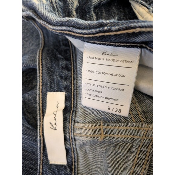 KanCan Distressed High Rise Straight Leg Jeans Size 9/28 Button Fly - Picture 4 of 7